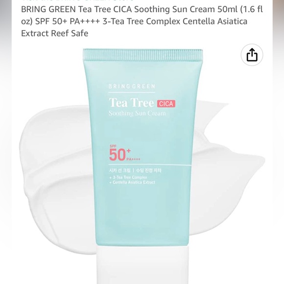 BRING GREEN Tea Tree CICA Soothing Sun Cream 50ml SPF 50+ new - Picture 1 of 4